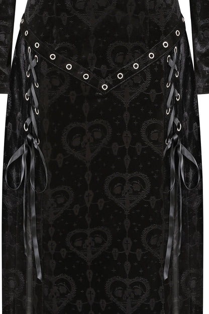Banned Amara Gothic Burnout Velvet Dress