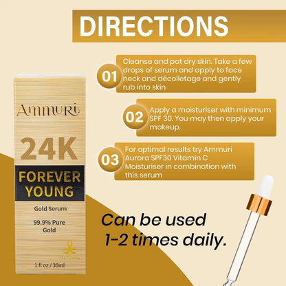 Ammuri 24K Gold Face Serum Anti-Ageing Collagen Booster – Better Than Charlotte Tilbury!