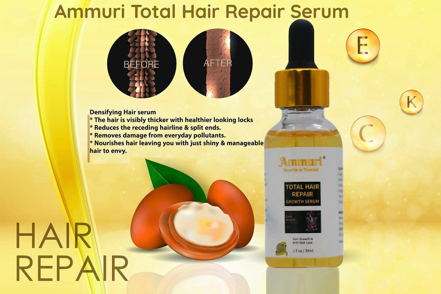 Ammuri Hair Growth Serum with Biotin Argan Oil for Hair