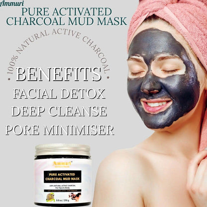 Ammuri Pure Activated Charcoal Mud Mask for Pigmentation