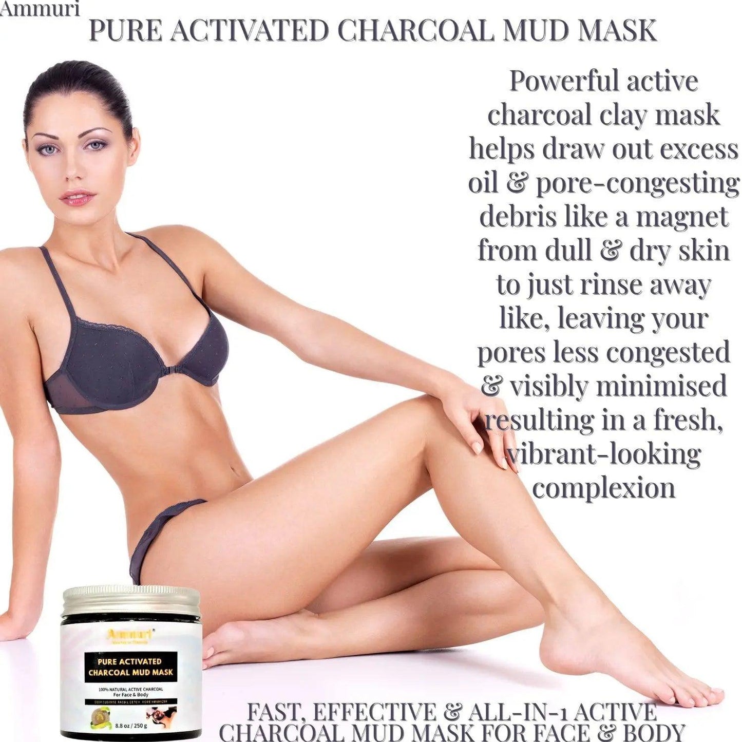 Ammuri Pure Activated Charcoal Mud Mask for Pigmentation