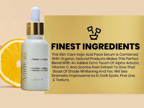 Ammuri Extreme Lightening Serum Premium Whitening Serum 30ml – Kojic Acid + Tranexamic Acid | Dark Spot & Pigmentation Corrector