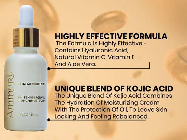 Ammuri Extreme Lightening Serum Premium Whitening Serum 30ml – Kojic Acid + Tranexamic Acid | Dark Spot & Pigmentation Corrector