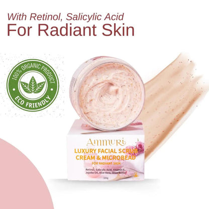 Ammuri Luxury Retinal Facial Scrub Cream for Radiant Skin
