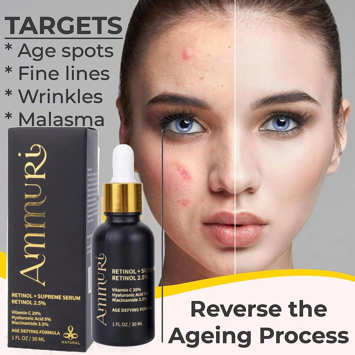 Ammuri Retinol Supreme Serum for Anti-Ageing Skin Care