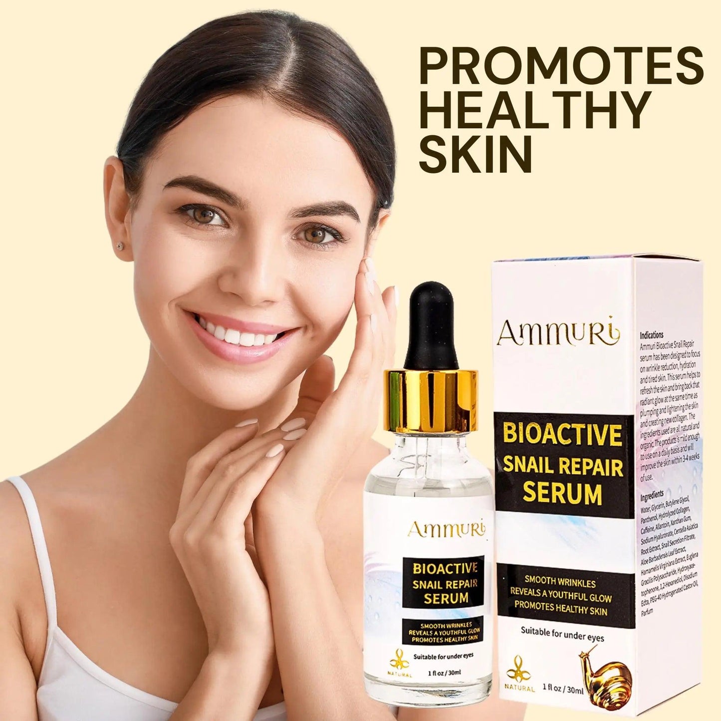 Ammuri Bioactive Snail Repair Serum Anti-Aging Organic