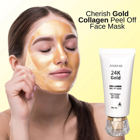 Ammuri 24K Gold Face Mask - Collagen Peel Off Treatment