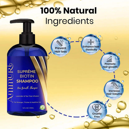 Ammuri Biotin Shampoo for Thicker Hair & Growth