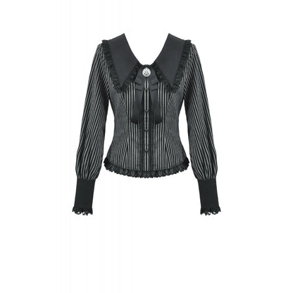 Dark in Love Gothic Peter Pan Collar Lace Shirt