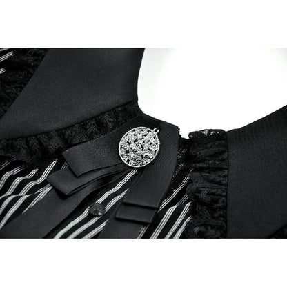 Dark in Love Gothic Peter Pan Collar Lace Shirt