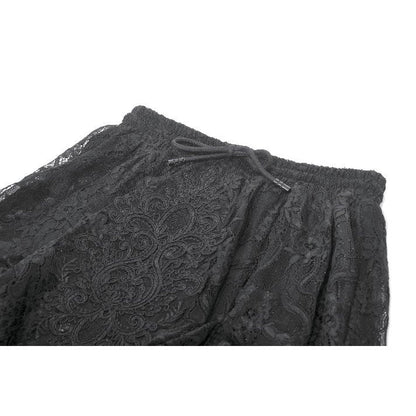 Dark in Love Vintage Gothic Lace Layered Maxi Skirt