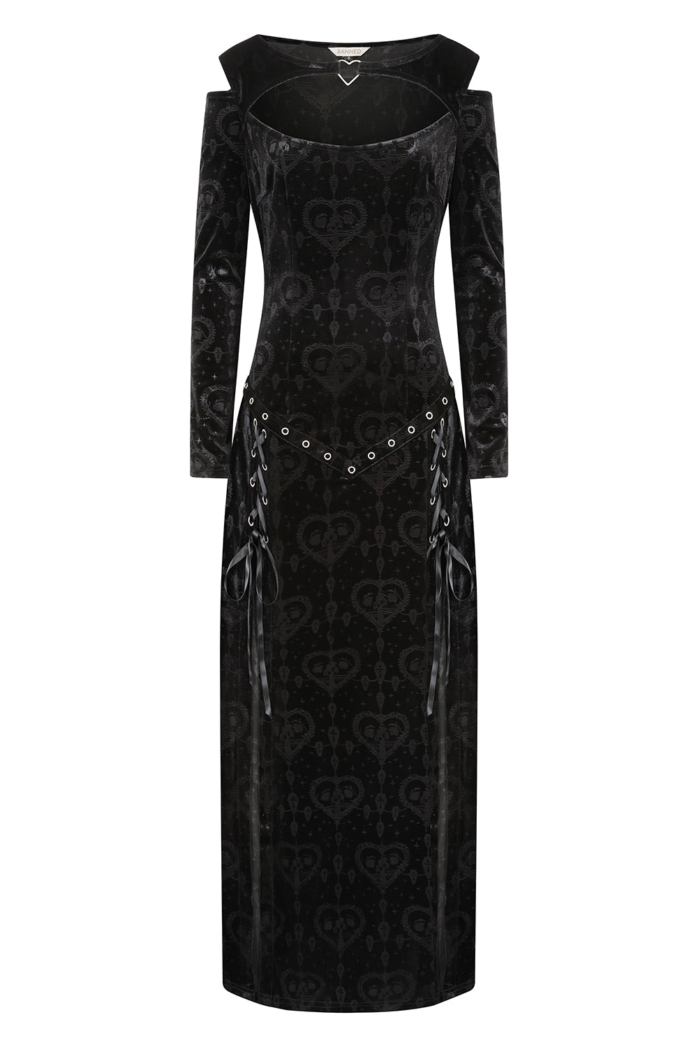 Banned Amara Gothic Burnout Velvet Dress
