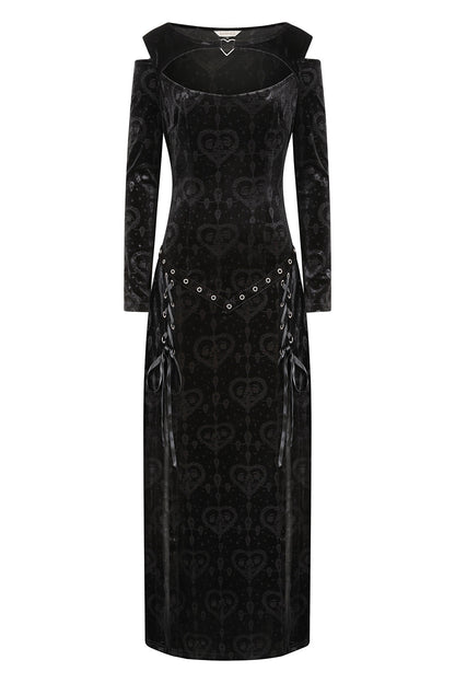 Banned Amara Gothic Burnout Velvet Dress