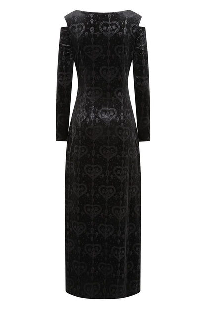 Banned Amara Gothic Burnout Velvet Dress