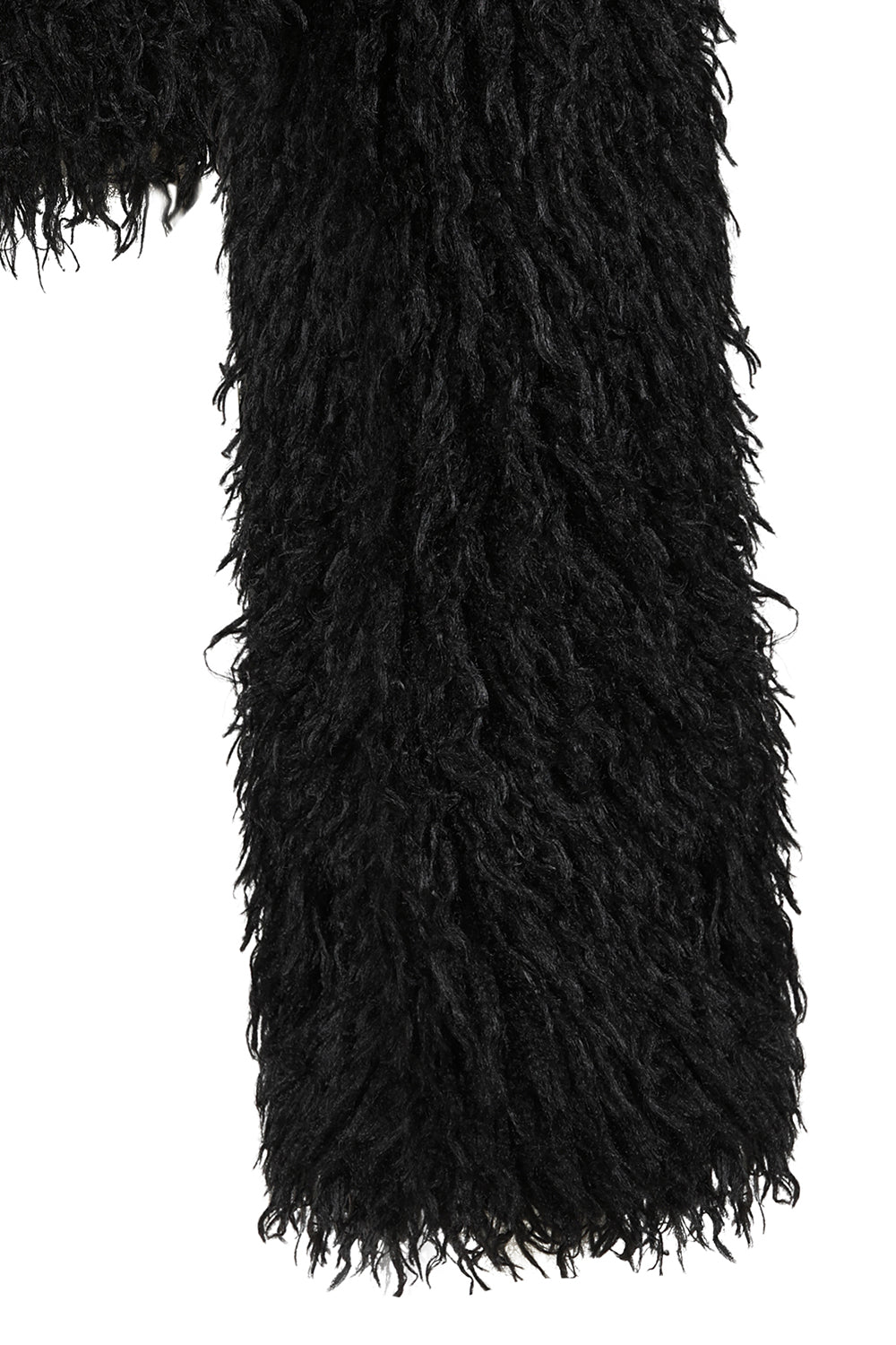 Banned Zafira Black Faux Fur Cropped Jacket