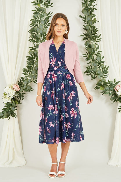 Yumi Blush Knitted Curve Bolero