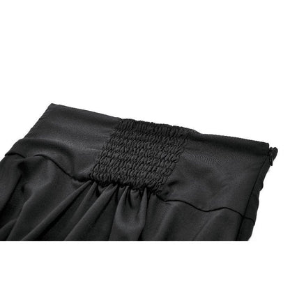 Dark In Love Dalaria High Waist Gothic Long Skirt - Lace Inset Panel