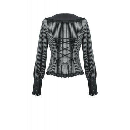 Dark in Love Gothic Peter Pan Collar Lace Shirt