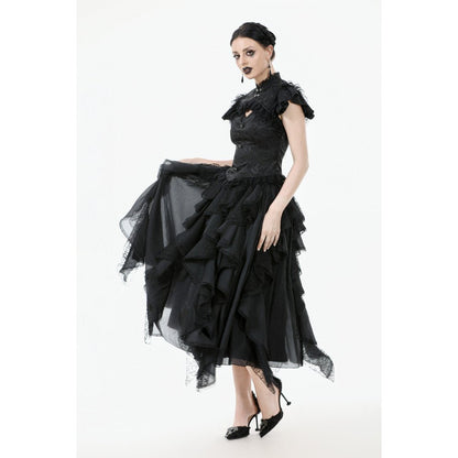 Dark in Love Seraphine Lace Off-Shoulder Goth Bodysuit