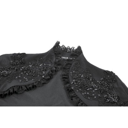 Dark in Love Erzsébet Dramatic Lace Gothic Cape Shrug