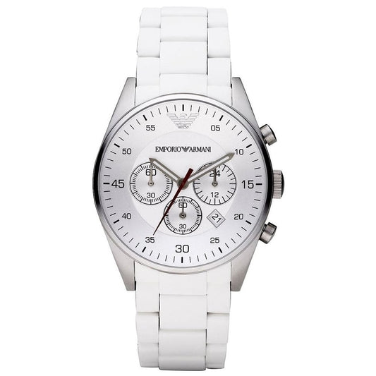 Emporio Armani AR5859 Men's Chronograph Tazio White Watch