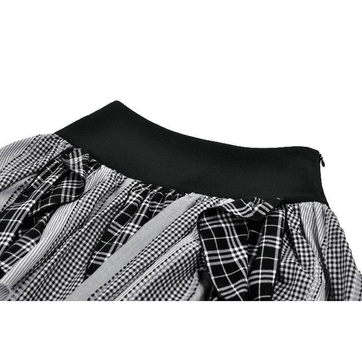 Dark in Love Morrigan Punk Patchwork Skirt