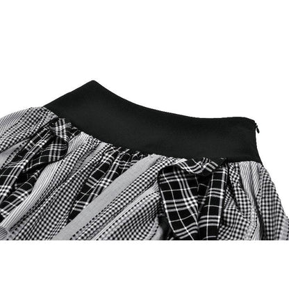 Dark in Love Morrigan Punk Patchwork Skirt