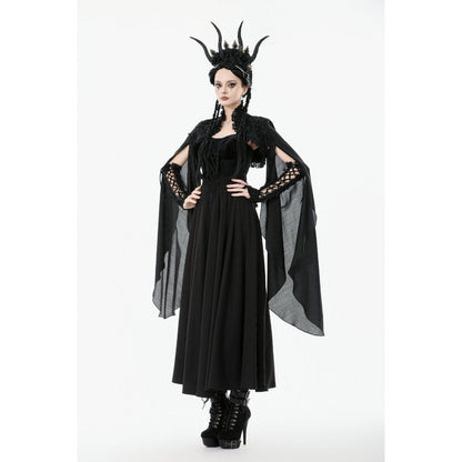 Dark in Love Erzsébet Dramatic Lace Gothic Cape Shrug