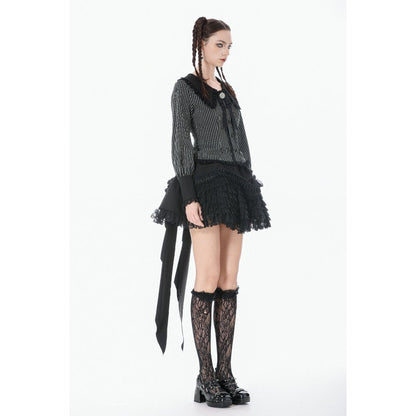 Dark in Love Gothic Peter Pan Collar Lace Shirt
