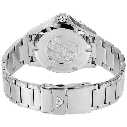 Emporio Armani AR11339 Men's Diver Style Silver & Blue Watch