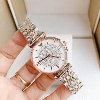Emporio Armani AR1926 Gianni T-Bar Women's Two-Tone Watch
