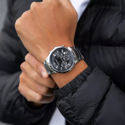 Emporio Armani AR2460 Renato Men's Large Silver Watch
