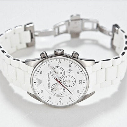 Emporio Armani AR5859 Sportivo Men's White Silicone Watch