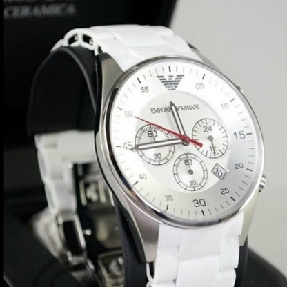 Emporio Armani AR5859 Sportivo Men's White Silicone Watch