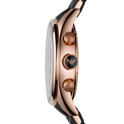 Emporio Armani AR5906 Sportivo Women's Black & Rose Gold Watch