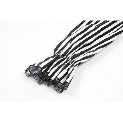 Dark in Love Striped Ruffle Gothic Lolita Dress
