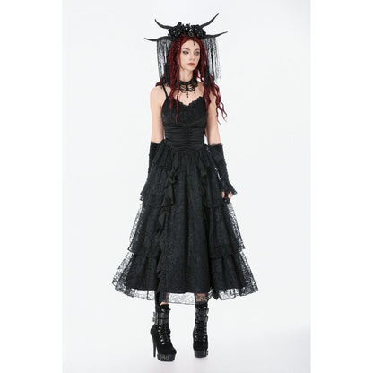 Dark in Love Gothic Satin Lace Dress