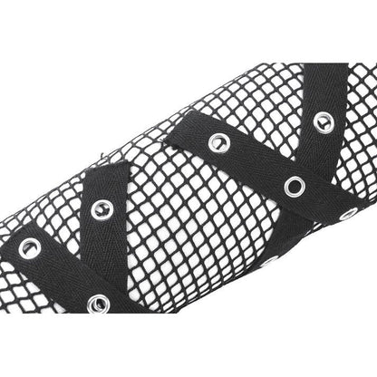 Dark In Love Punk Mesh Hollow Chain Decor Gloves