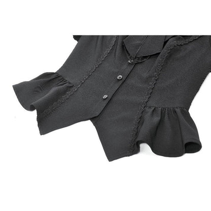 Dark in Love Gothic Lace Waist-Shaping Blouse