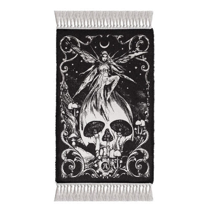 Fairy Skull Rug Gothic Woven Cotton Home Decor Alchemy Gothic
