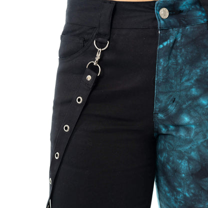 Vixxsin Kaori Pants Black and Blue Tie Die