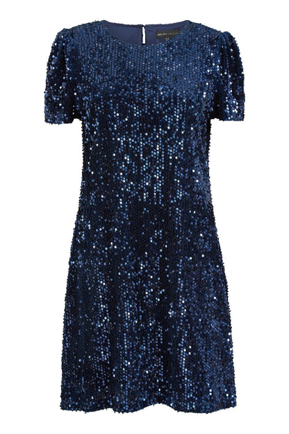Mela Navy Sequin Tunic Dress