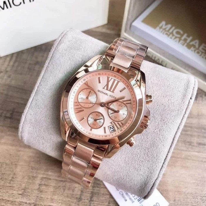 Michael Kors Women’s Watch Stainless Steel Rose Gold Strap With Rose Gold Dial MK5799