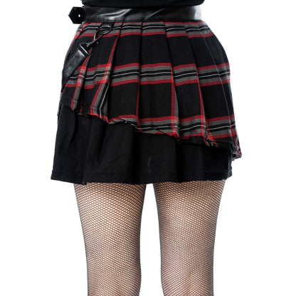 Poizen Industries Phantom Highlander Skirt Black Tartan