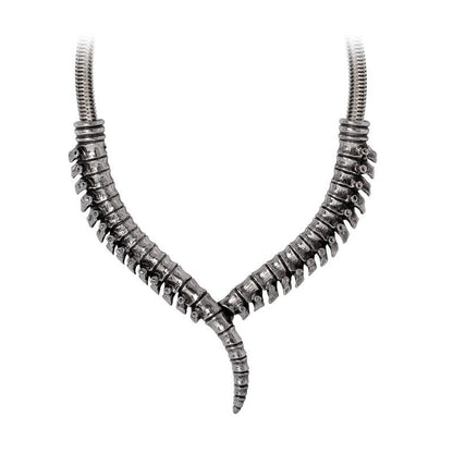Spine Necklace Gothic Pewter Statement Collar Alchemy