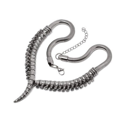Spine Necklace Gothic Pewter Statement Collar Alchemy