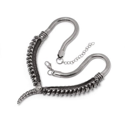 Spine Necklace Gothic Pewter Statement Collar Alchemy