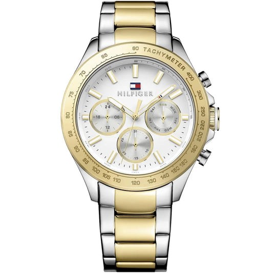 Tommy Hilfiger Men’s Watch Stainless Steel Silver And Gold Strap With White Dial 1791226