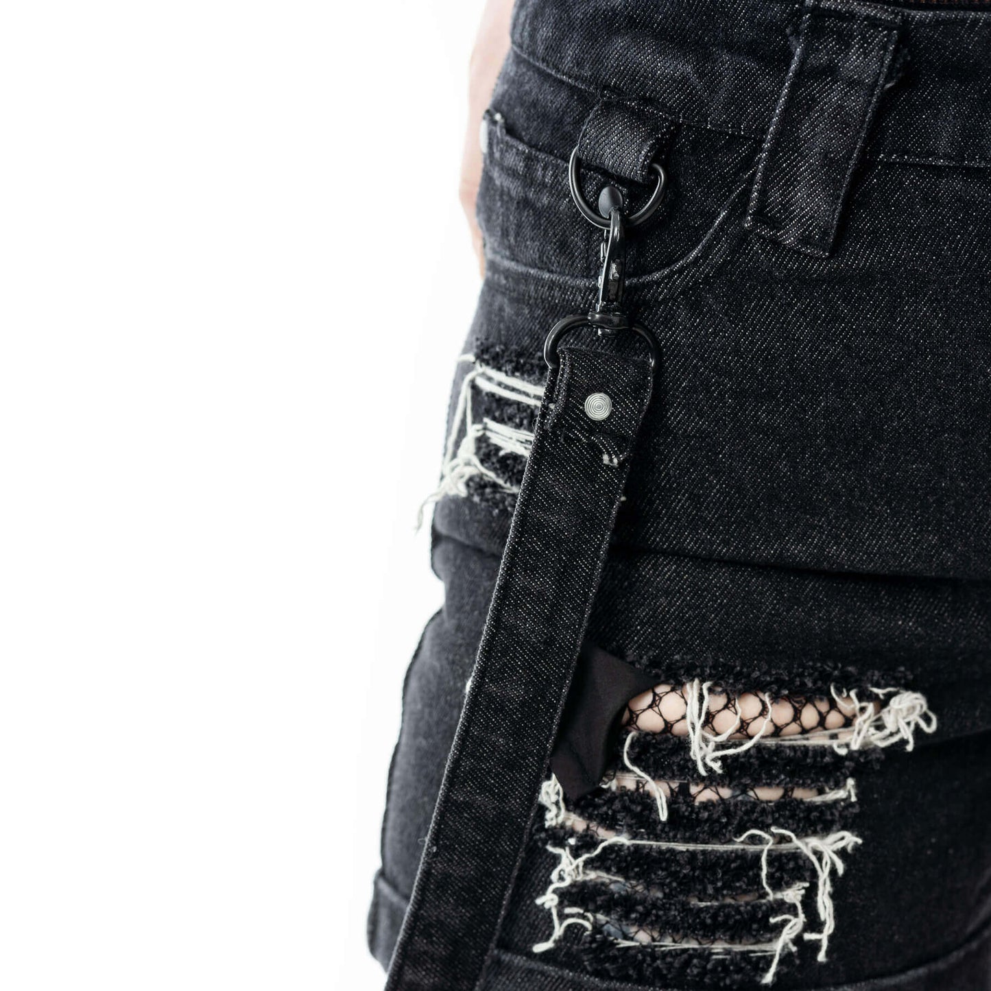 Vixxsin Undead Shorts Black Stonewash