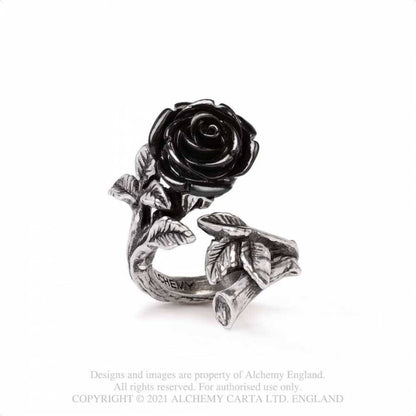 Alchemy Gothic Wild Black Rose Ring